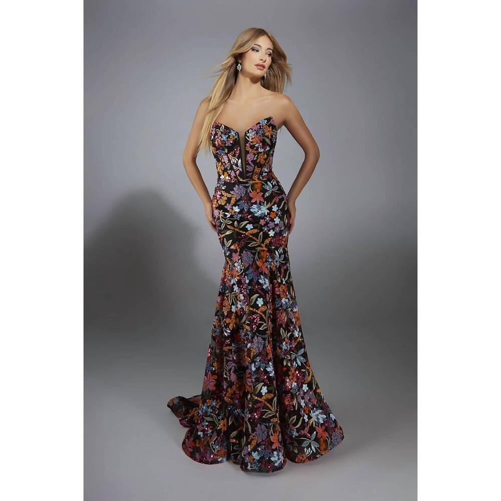 NEW ALYCE PARIS strapless mermaid gown